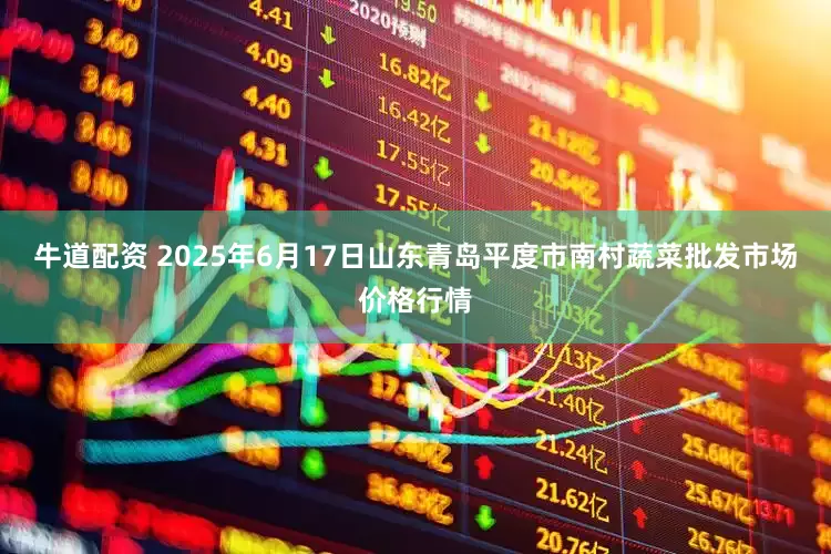 牛道配资 2025年6月17日山东青岛平度市南村蔬菜批发市场价格行情